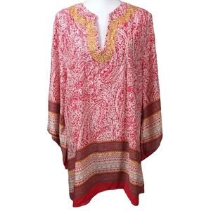 Urban Mangoz 100% Cotton Paisley Print Top Size Large